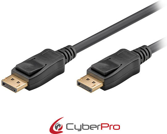 CyberPro Cable DisplayPort male - DisplayPort male 3m Μαύρο (CP-DP030)
