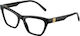 Dolce & Gabbana Women's Acetate Butterfly Black Prescription Eyeglass Frames DG3359 501