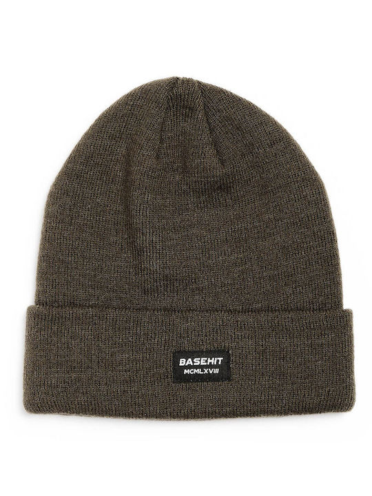 Basehit Ανδρικός Beanie Σκούφος σε Χακί χρώμα