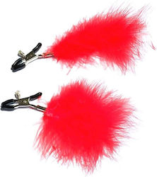 Naughty Toys Feather clamps for clamps Red