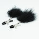 Naughty Toys Щипки за Зърна Пера за скоби за скоби Black