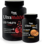 Power Health Promo Ultra MultiVit Vitamin & Ultra Vit-C 500mg 20 Tabletten für Energie