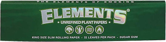 Elements Green Zigarettenpapier Schlank King Size 32 Blätter 1Stück