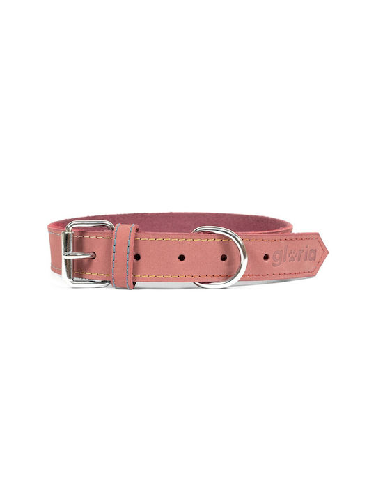 Gloria Oasis Dog Collar Leather In Pink Colour 21mm x 50cm