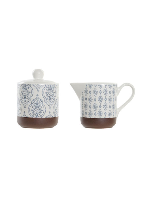 DKD Home Decor Ceramic Milk Jug - Sugar Bowl Set 2pcs