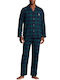 Ralph Lauren Men's Winter Cotton Checked Pajamas Set Green