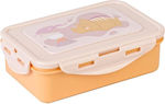 Saro Dinos Πλαστικό Παιδικό Δοχείο Φαγητού 0.55lt Πορτοκαλί Μ15 x Π10.5 x Υ5.5cm