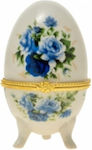 Zen Collection Πασχαλινό Αυγό Πορσελάνινο με Λουλούδια 5x7.5εκ