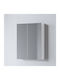 Martin Omega 50 Rechteckiger Badezimmerspiegel aus Spanplatte mit Schrank 50x65cm Weiß