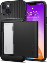 Spigen Slim Armor CS Plastic / Silicone Back Cover Durable with Credit Card Holder Black (iPhone 14 Plus)