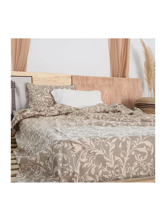 Sidirela Bettbezug Baumwolle Einzelbett 160x240 Beige