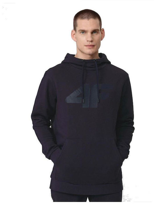 4F Men's Sweatshirt with Hood Navy Blue