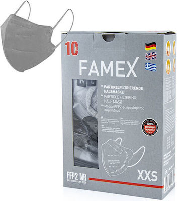 Famex Kids Mask FFP2 NR XXS Schutzmaske FFP2 XXS Gray 100Stück