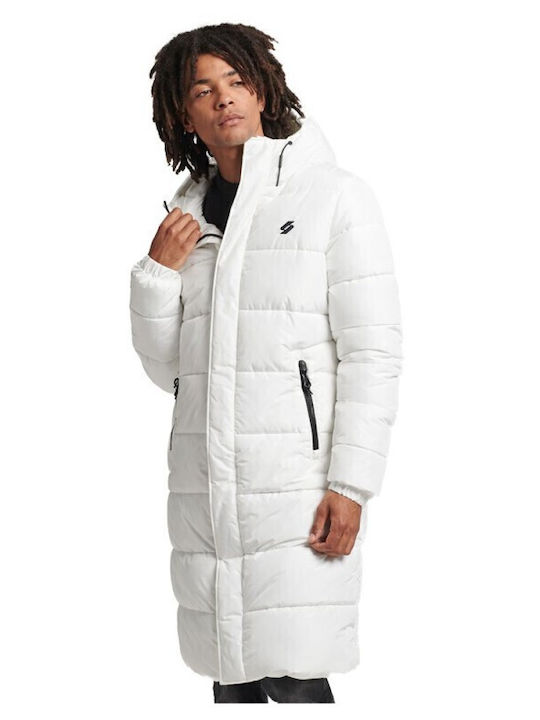 Longline Code Winter Jacket Puffer White