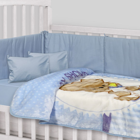 Das Home Одеяло Детско легло Синьо Baby Shower 110x140см.