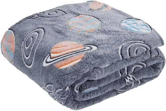 Das Home Decke Kinderbett Vlies Blau 110x150cm