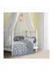 Das Home Κουβέρτα Κούνιας 8825 Fleece Γκρι 110x150εκ.