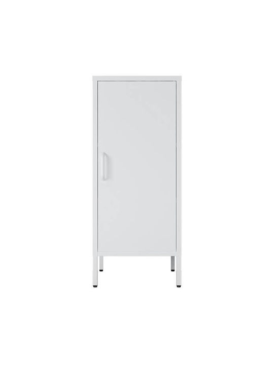 Dulap cu o ușă Metal cu 2 Rafturi Alb 42x35x102cm