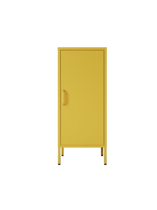 Dulap cu o ușă Metal cu 2 Rafturi Galben 42x35x102cm