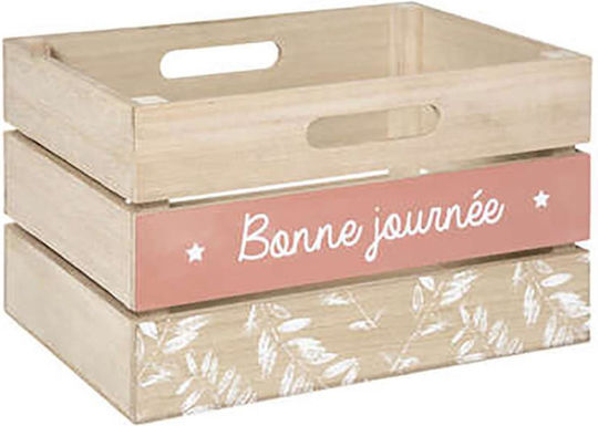Atmosphera Children's Storage Box made of Wood Pink 29x18x20cm 1pcs