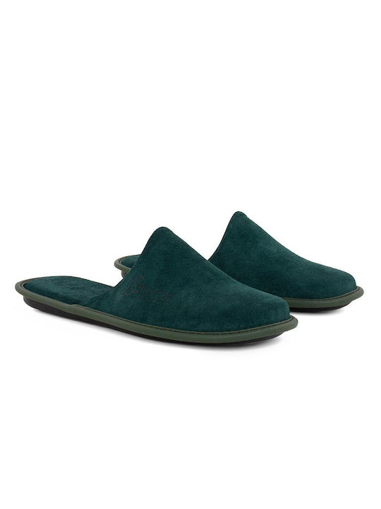 Castor Anatomic Men's Leather Slippers Green