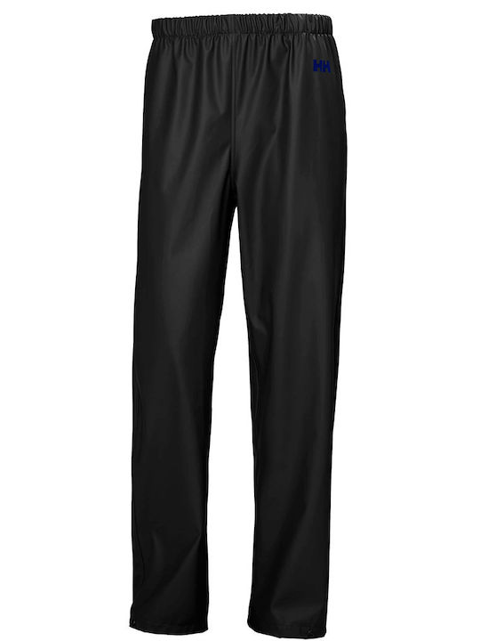 Helly Hansen Moss Rain Ανδρικό Μακρύ Παντελόνι Πεζοπορίας Μαύρο