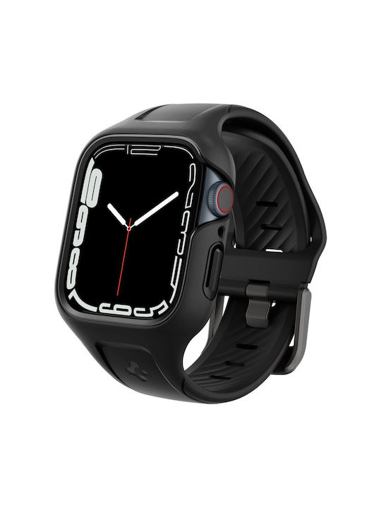 Spigen Liquid Air Pro Θήκη Σιλικόνης σε Μαύρο χρώμα για το Apple Watch 45mm