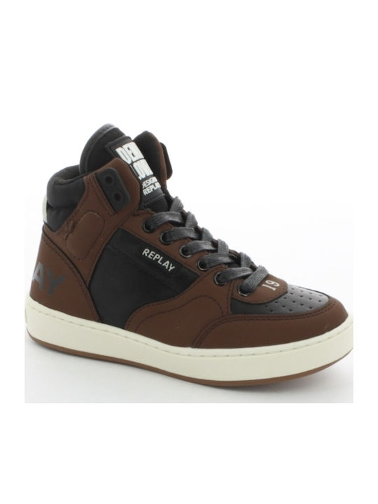 Replay Cobra 1 Παιδικά Sneakers High Καφέ