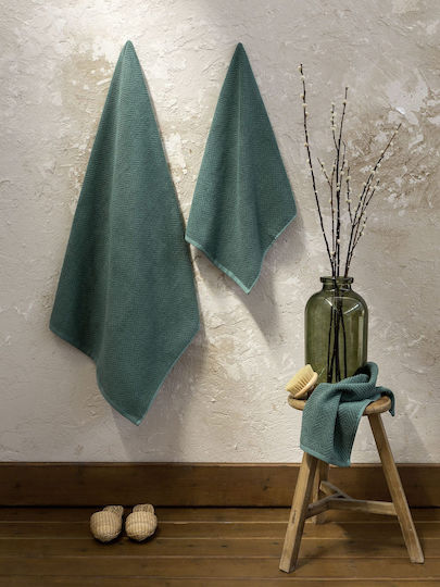 Nima Handtuch Bold 30x50εκ. Dark Green Gewicht 550gr/m²