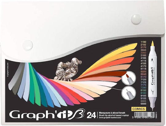 Graph' it Marker Mehrfarbig 24Stück