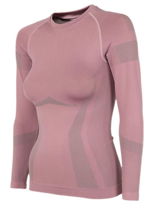 4F Γυναικεία Ισοθερμική Μακρυμάνικη Μπλούζα Ροζ