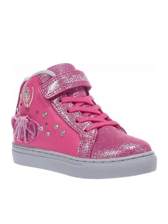 Παιδικά Sneakers High με Σκρατς & Φωτάκια Φούξια
