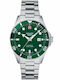 Swiss Alpine Military by Grovana Military Diver Ανδρικό Ρολόι 44mm Αυτόματο με Ασημί Μεταλλικό Μπρασελέ