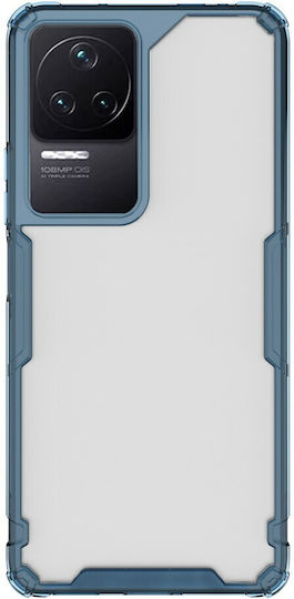 Nillkin Nature Pro Umschlag Rückseite Silikon Blue / Transparent (Poco F4 5G)