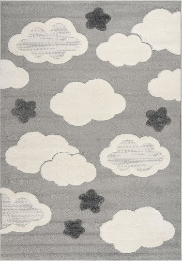 Beauty Home Παιδικό Χαλί Σύννεφα Γκρι 160x230cm Πάχους 20mm
