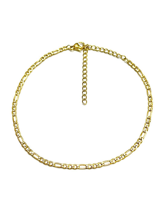 Bracelet Anklet Chain made of Steel Gold Plated