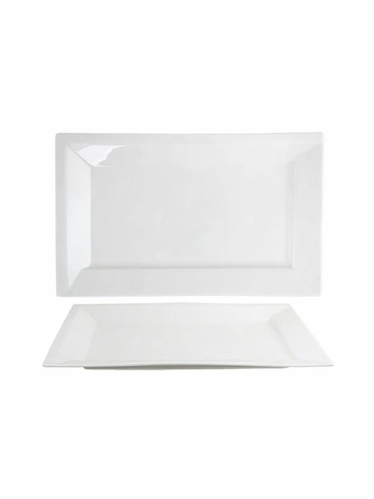 Cok Spain Serving Platter Rectangular made of Porcelain White 36x22cm