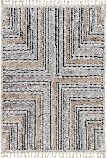 Madi Cables Set Modern Schlafzimmer-Teppichsets Synthetisch,Polyester/Cotton/Leather Trend Gray 4226-04 3Stück