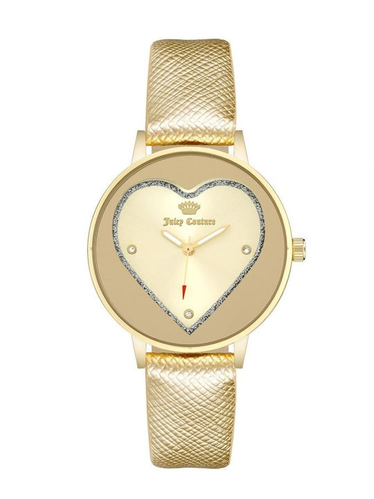 Juicy Couture Women's Watch with Gold Leather Strap