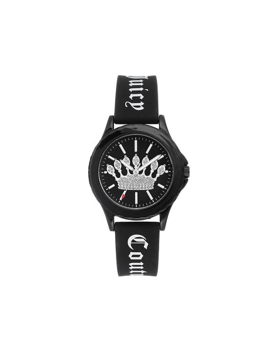 Juicy Couture Watch with Black Rubber Strap