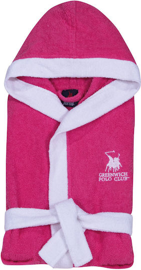 Greenwich Polo Club Παιδικό Μπουρνούζι Φούξια με Κουκούλα