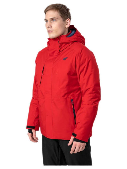 4F Men's Ski & Snowboard Jacket Red H4Z22-KUMN004-62S