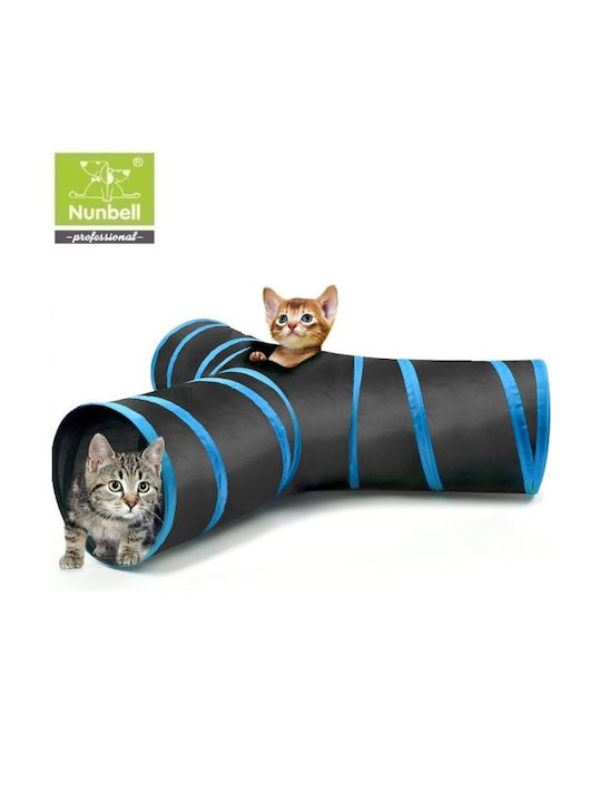 Nunbell Pet 19418-242 Cat Toy Tunnel with 3 Blue Outputs