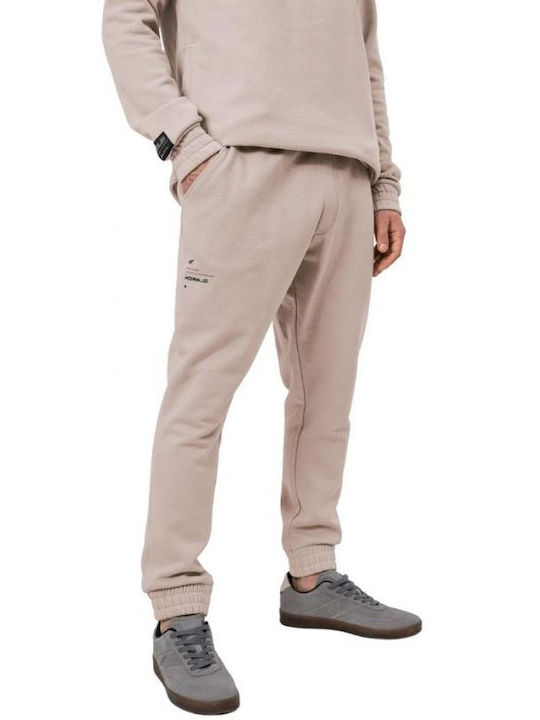 4F Jogginghose mit Gummizug Beige