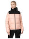 Women's for Hiking Short Puffer Jacket for Winter Coral