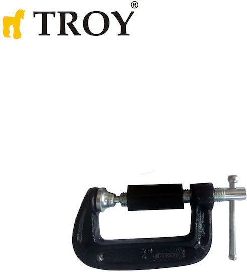 Troy 25063-T Clește Tip "C" cu Deschidere Maximă 75mm