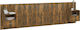 vidaXL Wooden Bed Headboard Smoked Oak 200x80cm