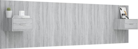 vidaXL Wooden Bed Headboard Gray Sonoma 200x80cm