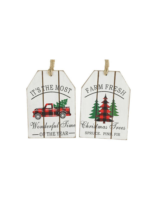 Holz Weihnachtsbaumschmuck Etikett 8.5x12cm Verschiedene Designs