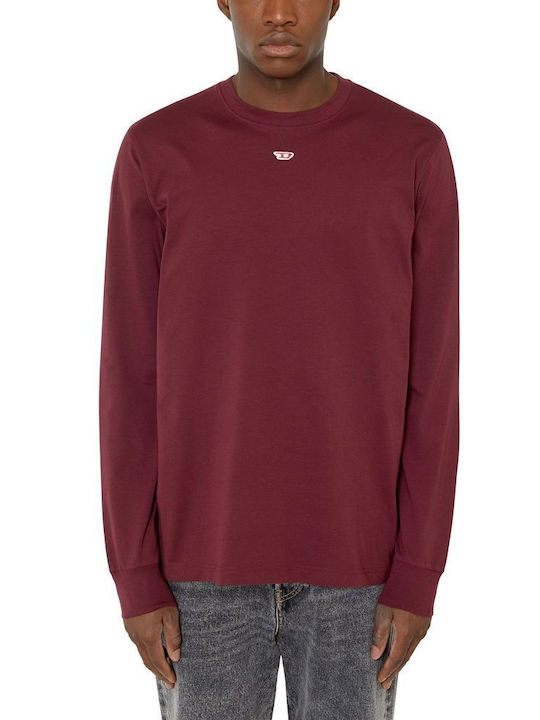 Diesel Men's Long Sleeve Blouse Burgundy